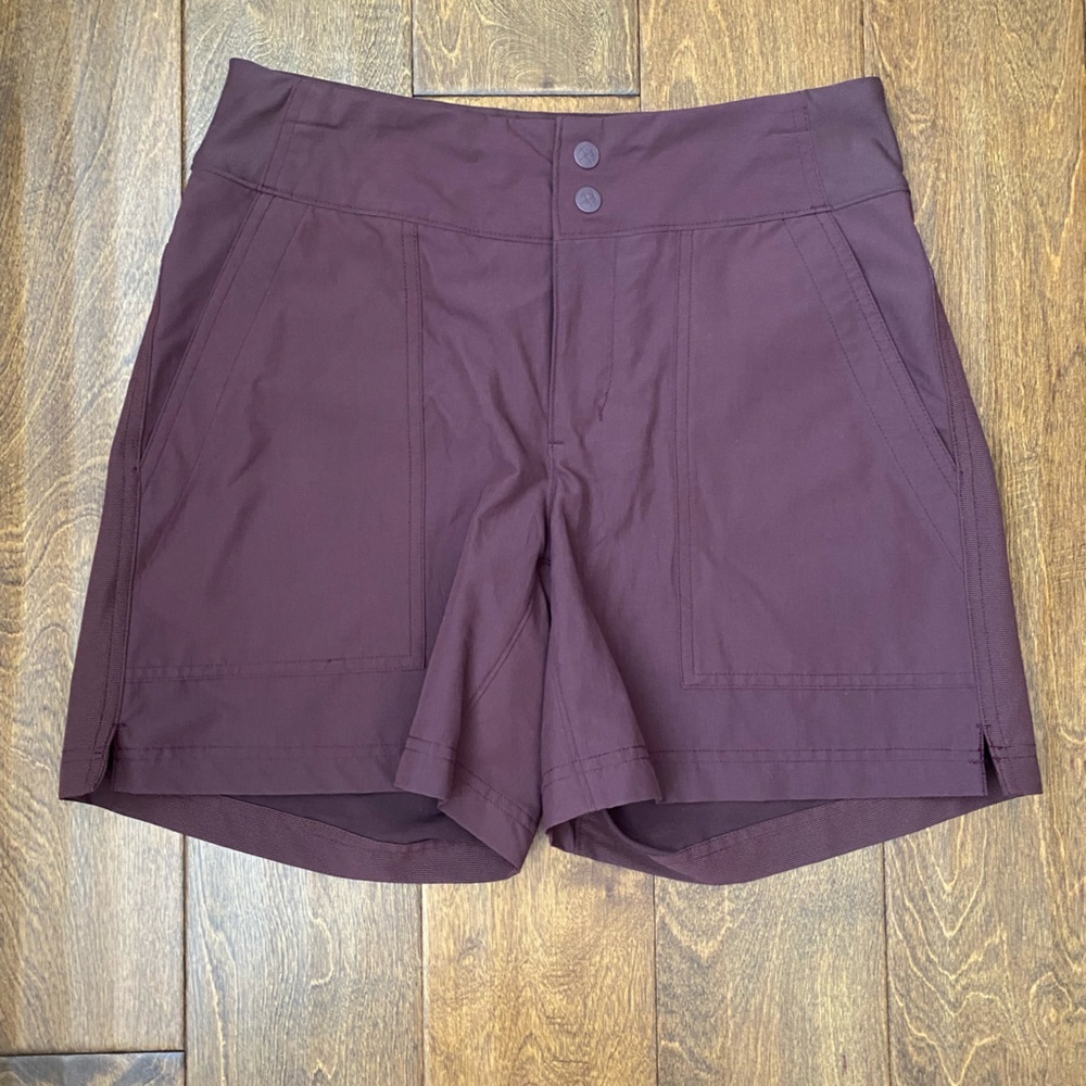REI Co-op Women’s Size 4 Screenline Technical Shorts, Stretch, Cacao/Mauve